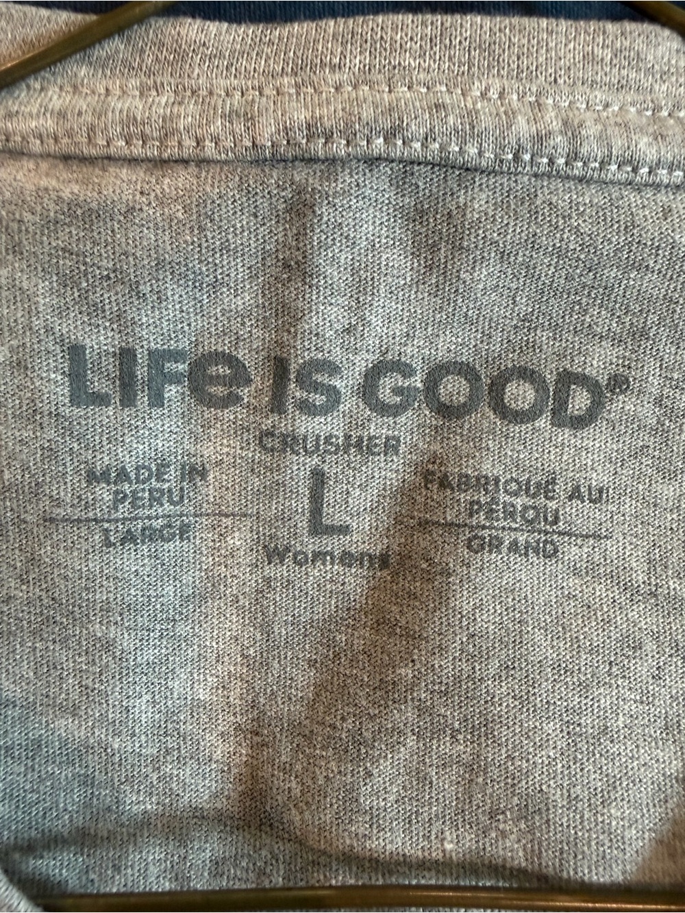 Life Is Good Gray Logo Crusher Tee - Picture 2 of 3